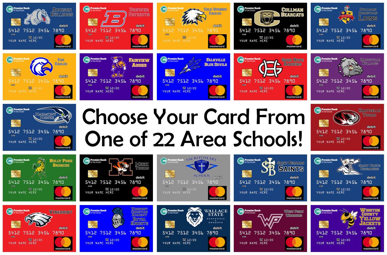 Choose your card from one of 22 area schools!